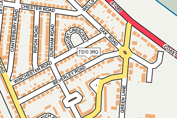 TS10 3RQ map - OS OpenMap – Local (Ordnance Survey)