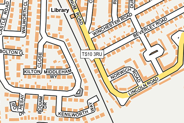 TS10 3RU map - OS OpenMap – Local (Ordnance Survey)