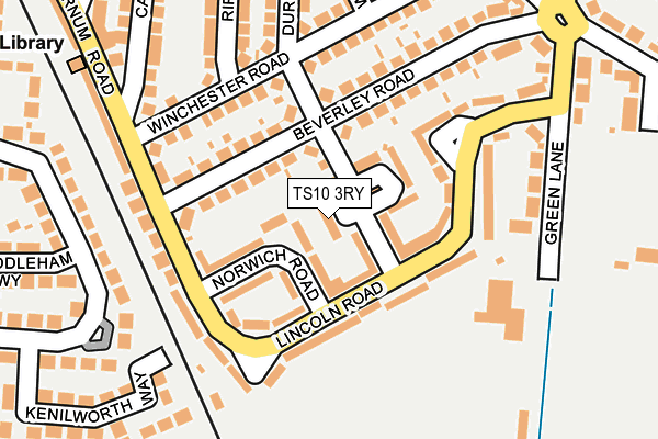 TS10 3RY map - OS OpenMap – Local (Ordnance Survey)