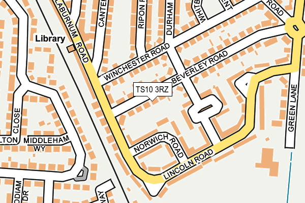 TS10 3RZ map - OS OpenMap – Local (Ordnance Survey)