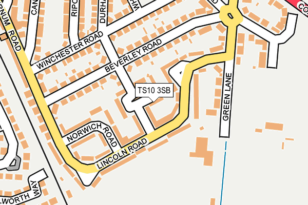 TS10 3SB map - OS OpenMap – Local (Ordnance Survey)