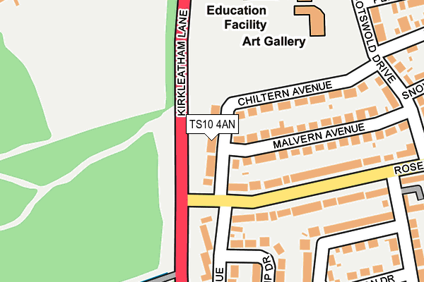 TS10 4AN map - OS OpenMap – Local (Ordnance Survey)