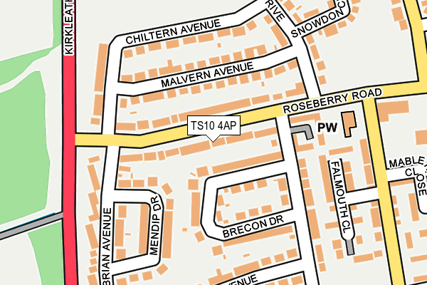 TS10 4AP map - OS OpenMap – Local (Ordnance Survey)