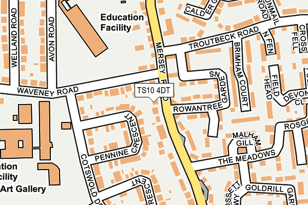 TS10 4DT map - OS OpenMap – Local (Ordnance Survey)