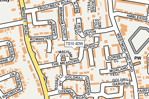 TS10 4DW map - OS OpenMap – Local (Ordnance Survey)