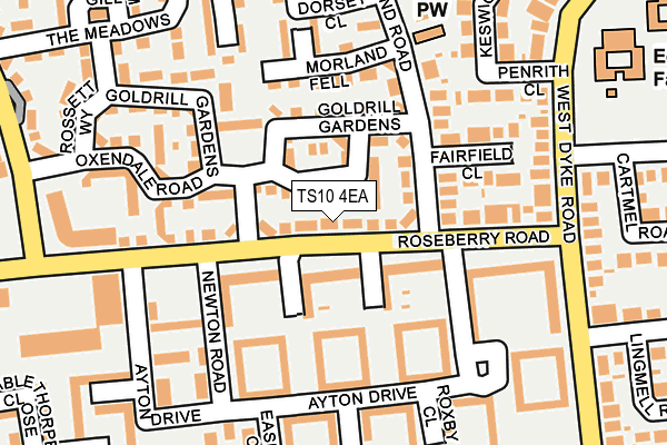 TS10 4EA map - OS OpenMap – Local (Ordnance Survey)