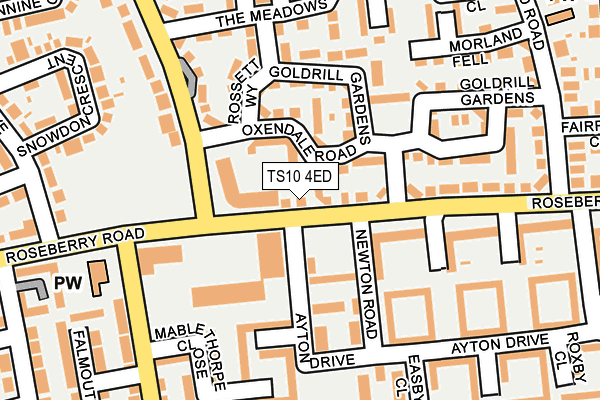 TS10 4ED map - OS OpenMap – Local (Ordnance Survey)