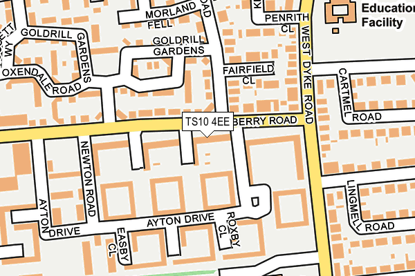 TS10 4EE map - OS OpenMap – Local (Ordnance Survey)