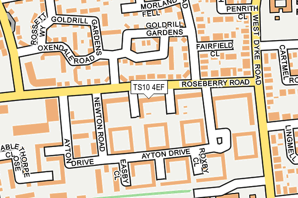 TS10 4EF map - OS OpenMap – Local (Ordnance Survey)