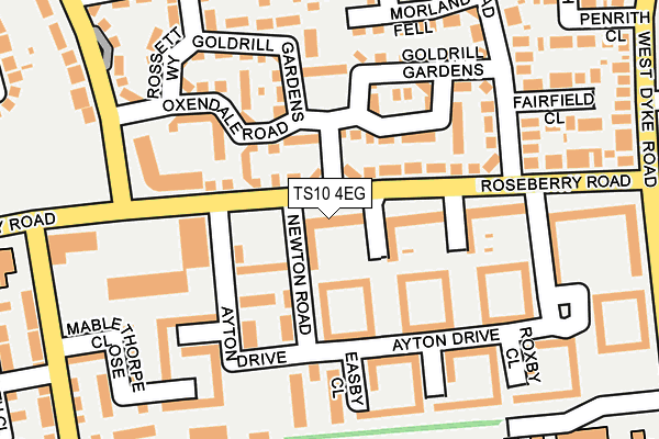 TS10 4EG map - OS OpenMap – Local (Ordnance Survey)