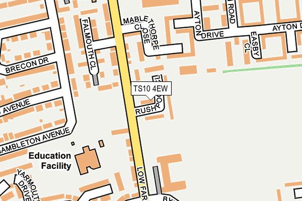 TS10 4EW map - OS OpenMap – Local (Ordnance Survey)