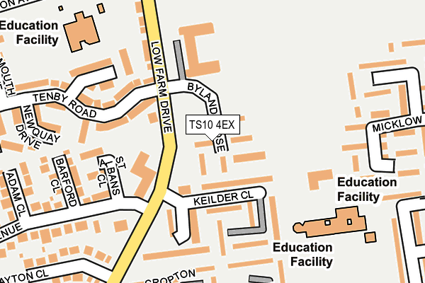 TS10 4EX map - OS OpenMap – Local (Ordnance Survey)