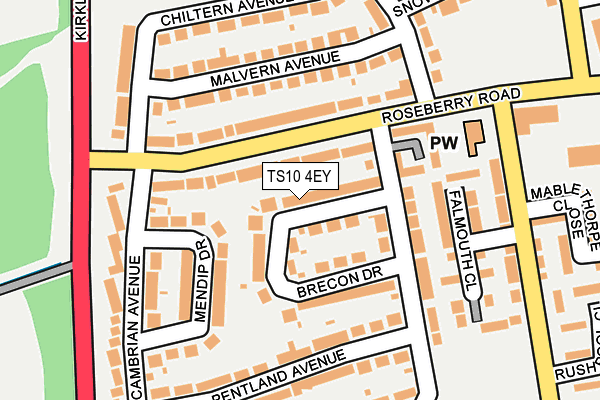 TS10 4EY map - OS OpenMap – Local (Ordnance Survey)