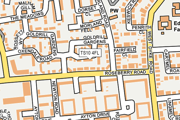 TS10 4FL map - OS OpenMap – Local (Ordnance Survey)
