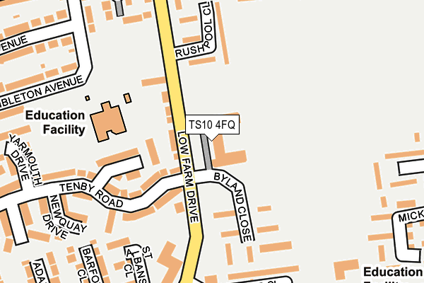 TS10 4FQ map - OS OpenMap – Local (Ordnance Survey)