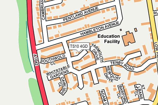 TS10 4GD map - OS OpenMap – Local (Ordnance Survey)