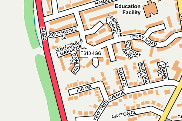 TS10 4GG map - OS OpenMap – Local (Ordnance Survey)