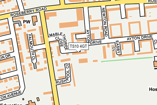 TS10 4GT map - OS OpenMap – Local (Ordnance Survey)