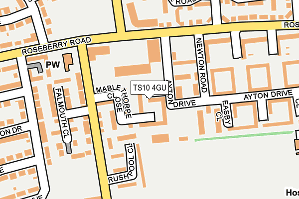 TS10 4GU map - OS OpenMap – Local (Ordnance Survey)