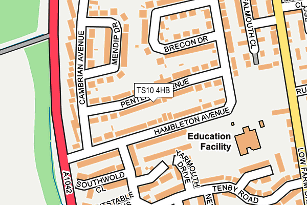 TS10 4HB map - OS OpenMap – Local (Ordnance Survey)