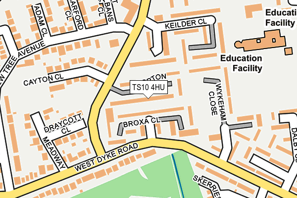 TS10 4HU map - OS OpenMap – Local (Ordnance Survey)