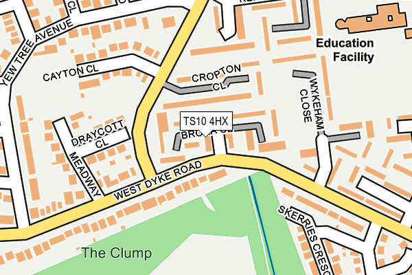 TS10 4HX map - OS OpenMap – Local (Ordnance Survey)