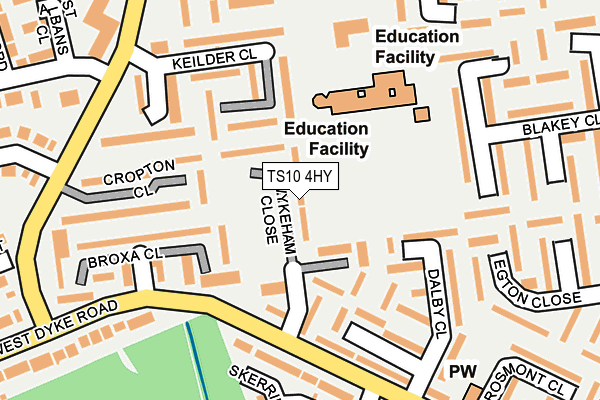 TS10 4HY map - OS OpenMap – Local (Ordnance Survey)