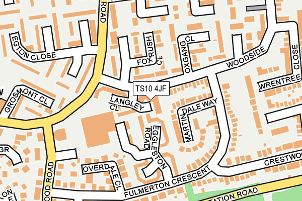 TS10 4JF map - OS OpenMap – Local (Ordnance Survey)