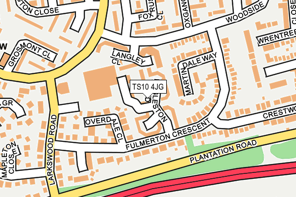 TS10 4JG map - OS OpenMap – Local (Ordnance Survey)