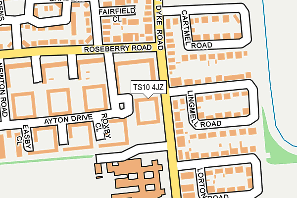 TS10 4JZ map - OS OpenMap – Local (Ordnance Survey)