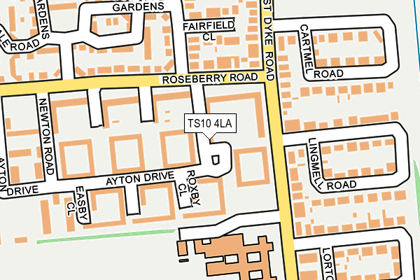 TS10 4LA map - OS OpenMap – Local (Ordnance Survey)