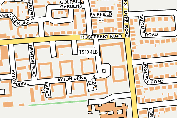 TS10 4LB map - OS OpenMap – Local (Ordnance Survey)