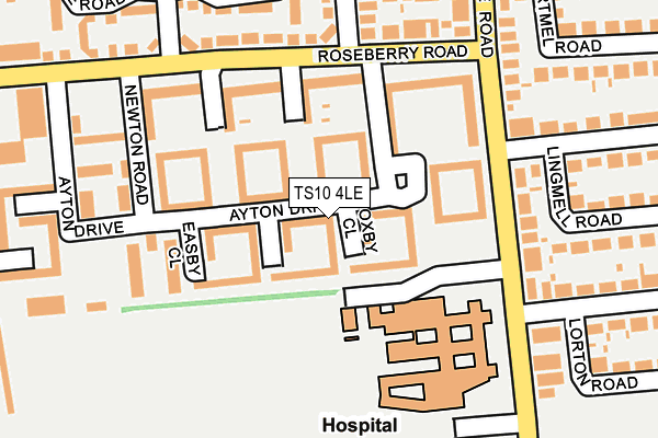 TS10 4LE map - OS OpenMap – Local (Ordnance Survey)