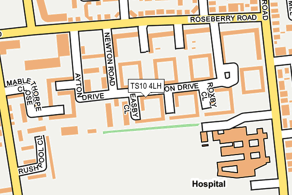 TS10 4LH map - OS OpenMap – Local (Ordnance Survey)