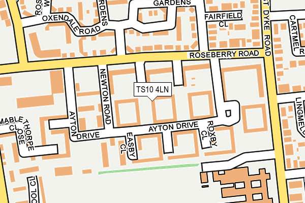 TS10 4LN map - OS OpenMap – Local (Ordnance Survey)