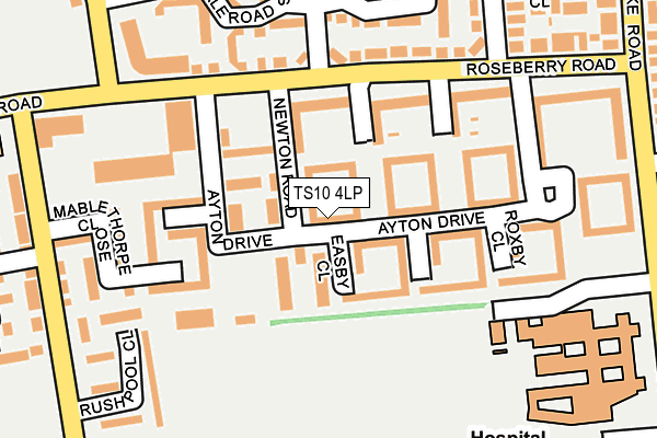 TS10 4LP map - OS OpenMap – Local (Ordnance Survey)