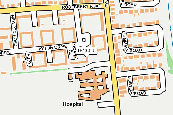 TS10 4LU map - OS OpenMap – Local (Ordnance Survey)