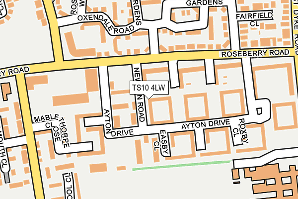 TS10 4LW map - OS OpenMap – Local (Ordnance Survey)