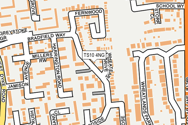 TS10 4NG map - OS OpenMap – Local (Ordnance Survey)