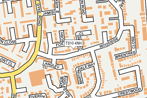 TS10 4NH map - OS OpenMap – Local (Ordnance Survey)