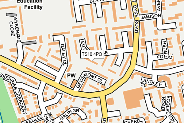 TS10 4PQ map - OS OpenMap – Local (Ordnance Survey)