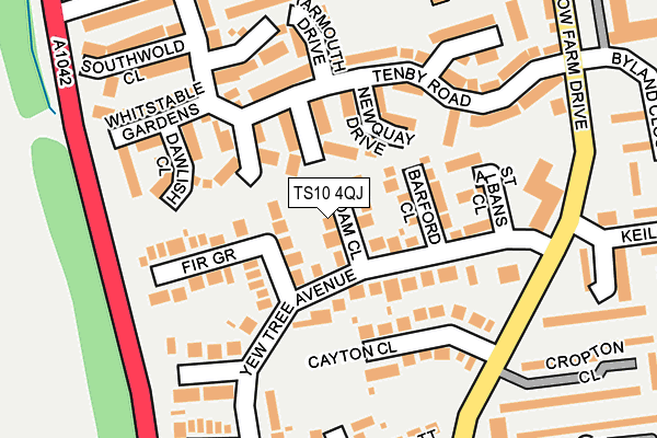 TS10 4QJ map - OS OpenMap – Local (Ordnance Survey)