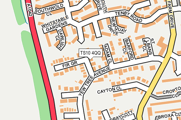 TS10 4QQ map - OS OpenMap – Local (Ordnance Survey)