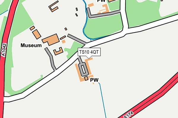 TS10 4QT map - OS OpenMap – Local (Ordnance Survey)