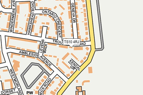 TS10 4RJ map - OS OpenMap – Local (Ordnance Survey)