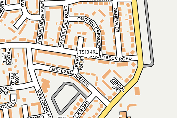 TS10 4RL map - OS OpenMap – Local (Ordnance Survey)