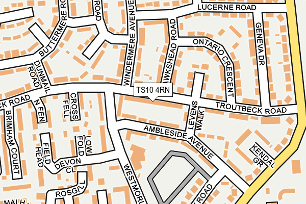 TS10 4RN map - OS OpenMap – Local (Ordnance Survey)