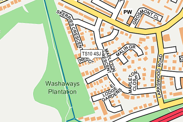 TS10 4SJ map - OS OpenMap – Local (Ordnance Survey)