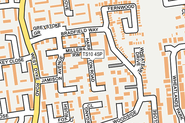 TS10 4SP map - OS OpenMap – Local (Ordnance Survey)