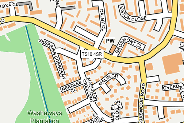 TS10 4SR map - OS OpenMap – Local (Ordnance Survey)